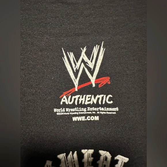 VINTAGE 2004 Euro WWE HHH TRIPLE H T SHIRT BLOOD SWEAT PAIN Size Men’s Medium - Picture 5 of 6